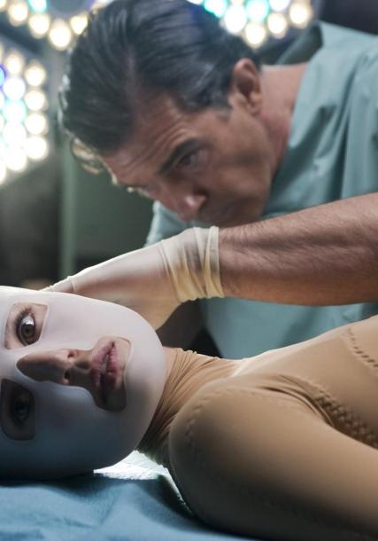 Dr. Ledgard with the skin mask